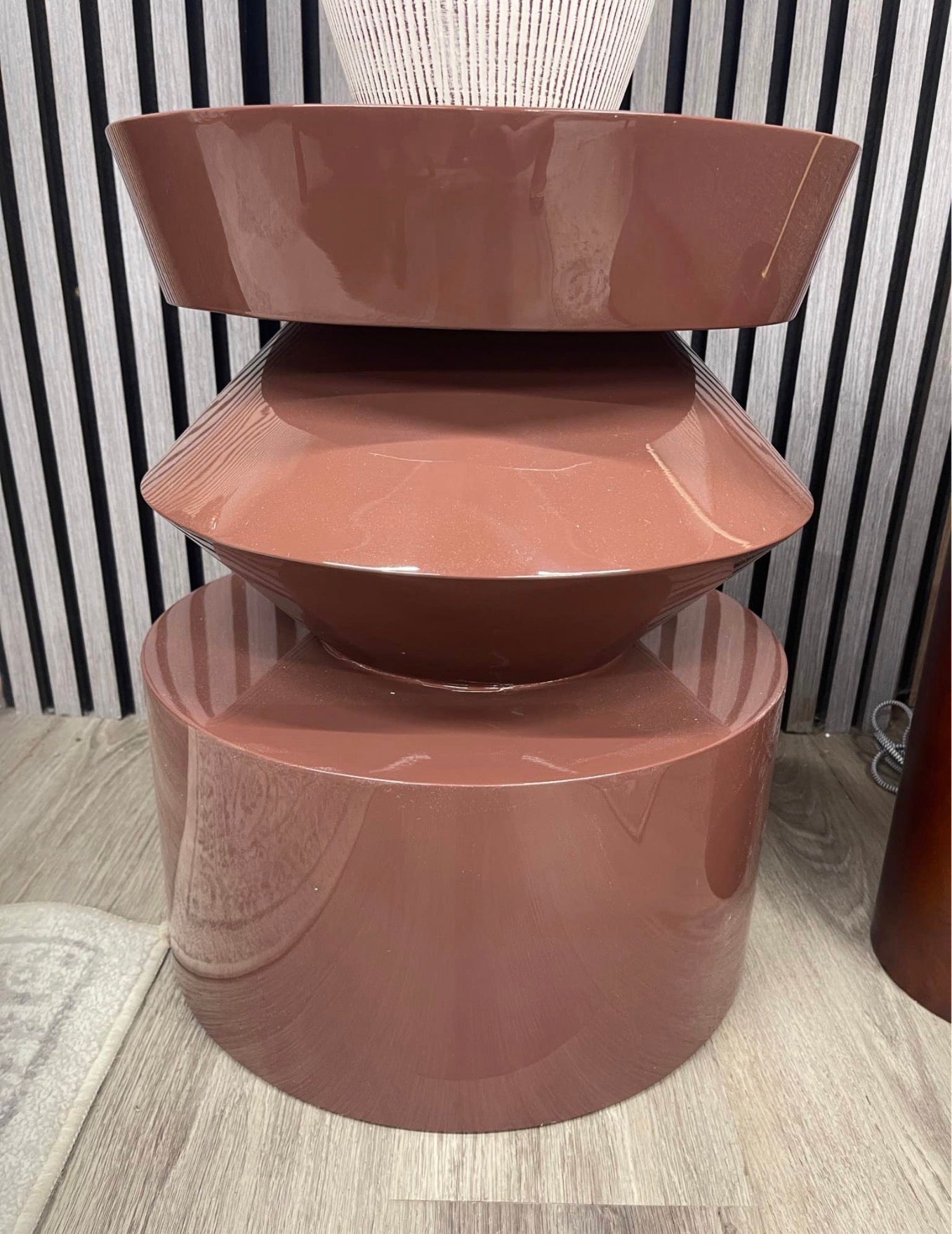 Gloss Burgundy Side Table