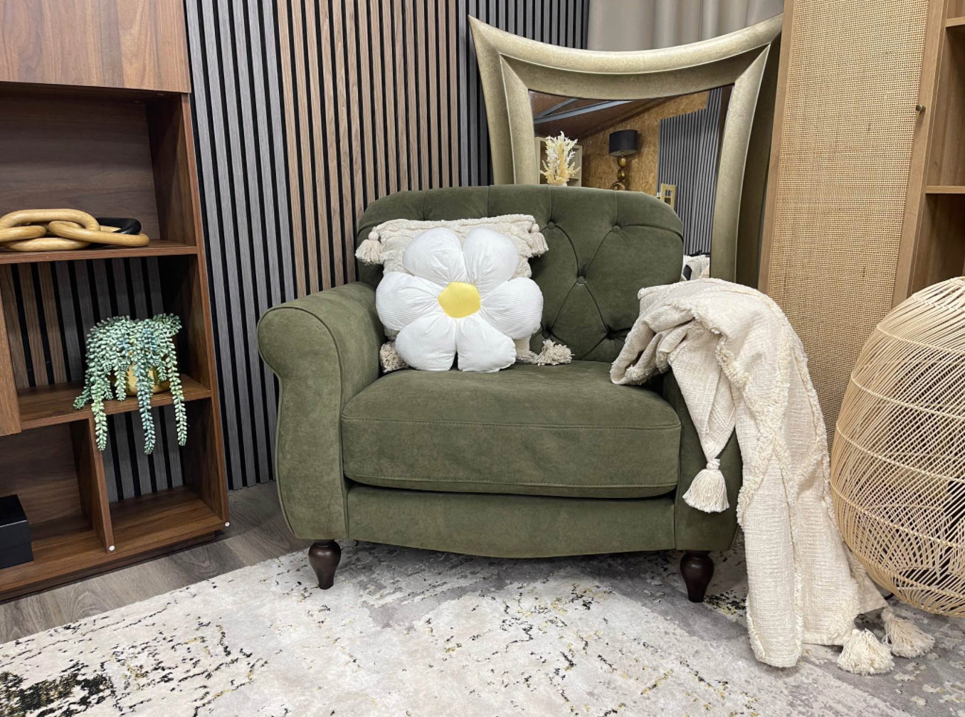 Dusk Olive Green Armchair