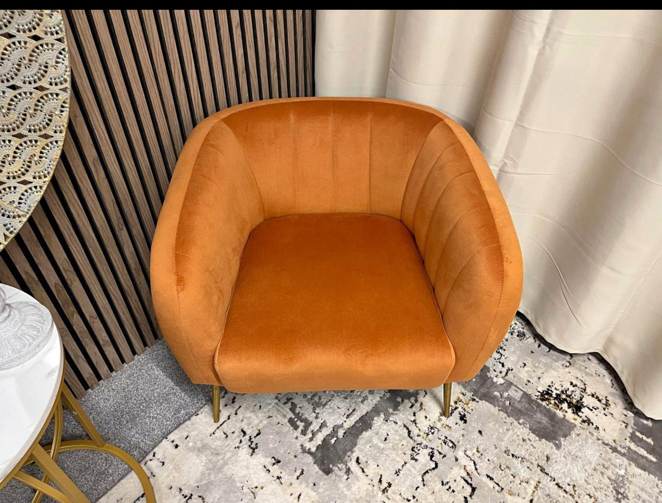 Burnt Orange Accent Chair