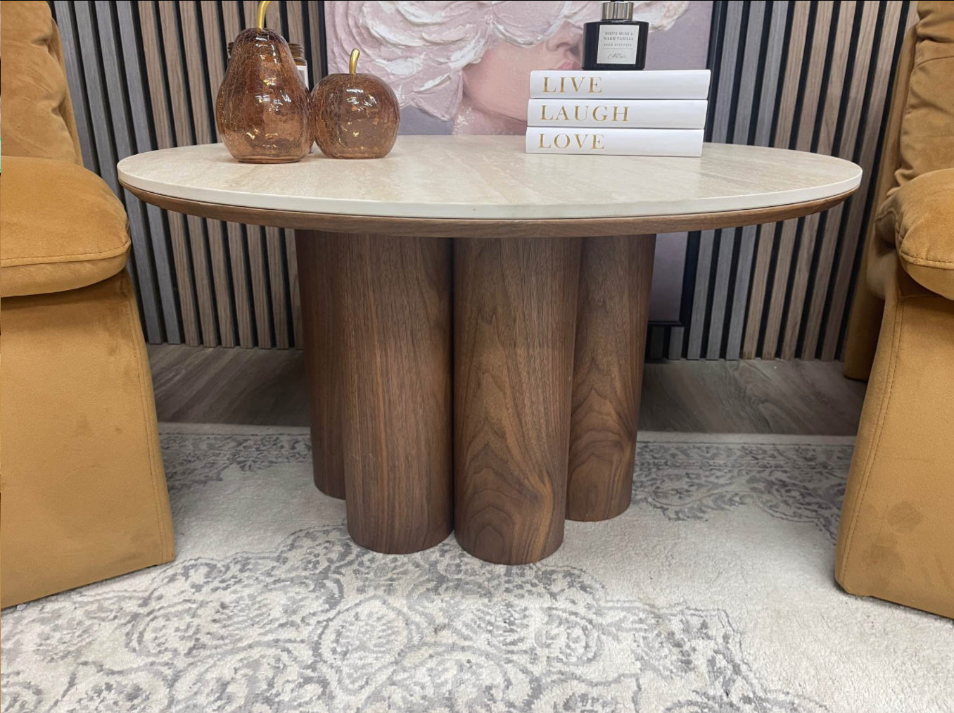 Marble Top Round Coffee Table