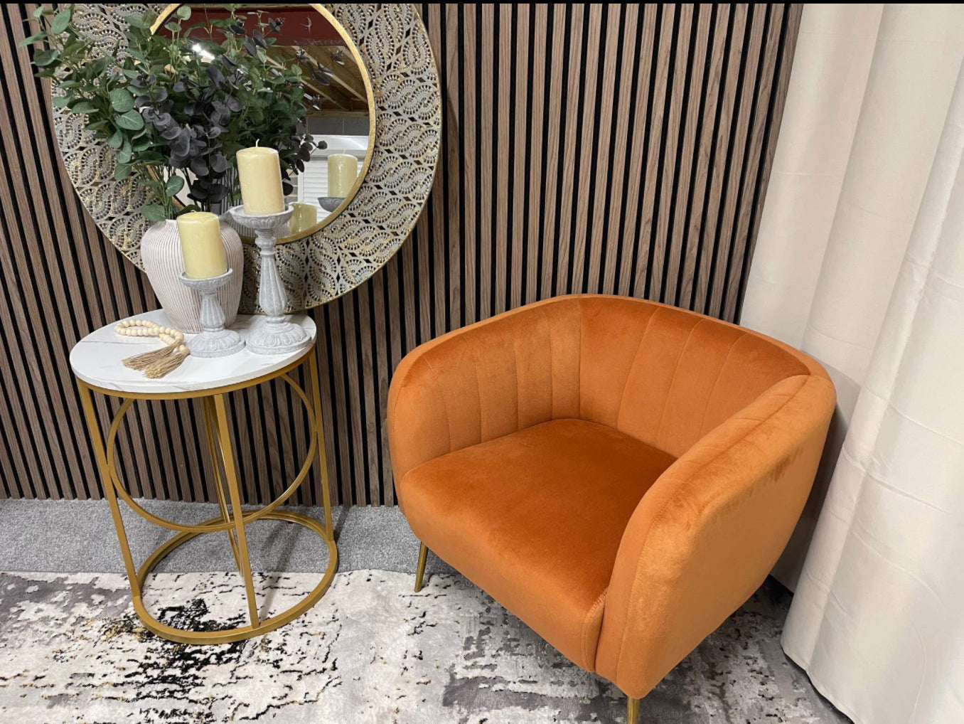 Burnt Orange Accent Chair