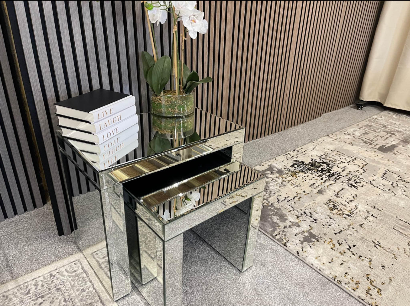 Mirrored Side Tables