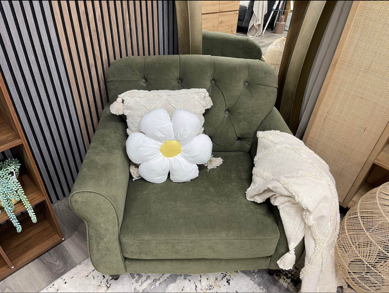Dusk Olive Green Armchair