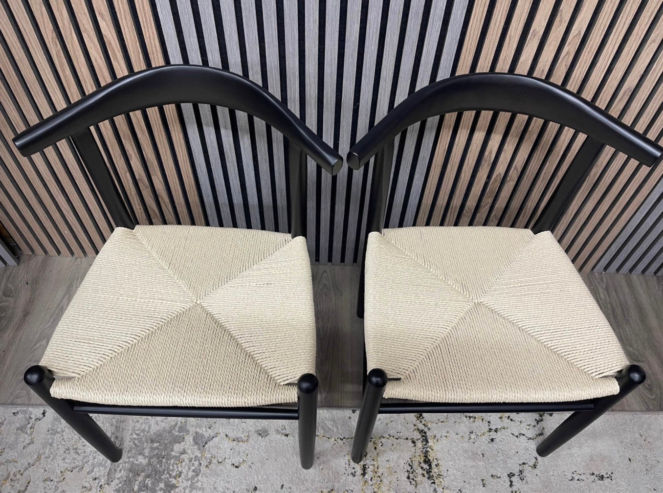 Aalborg Wooden Dining Chairs x2