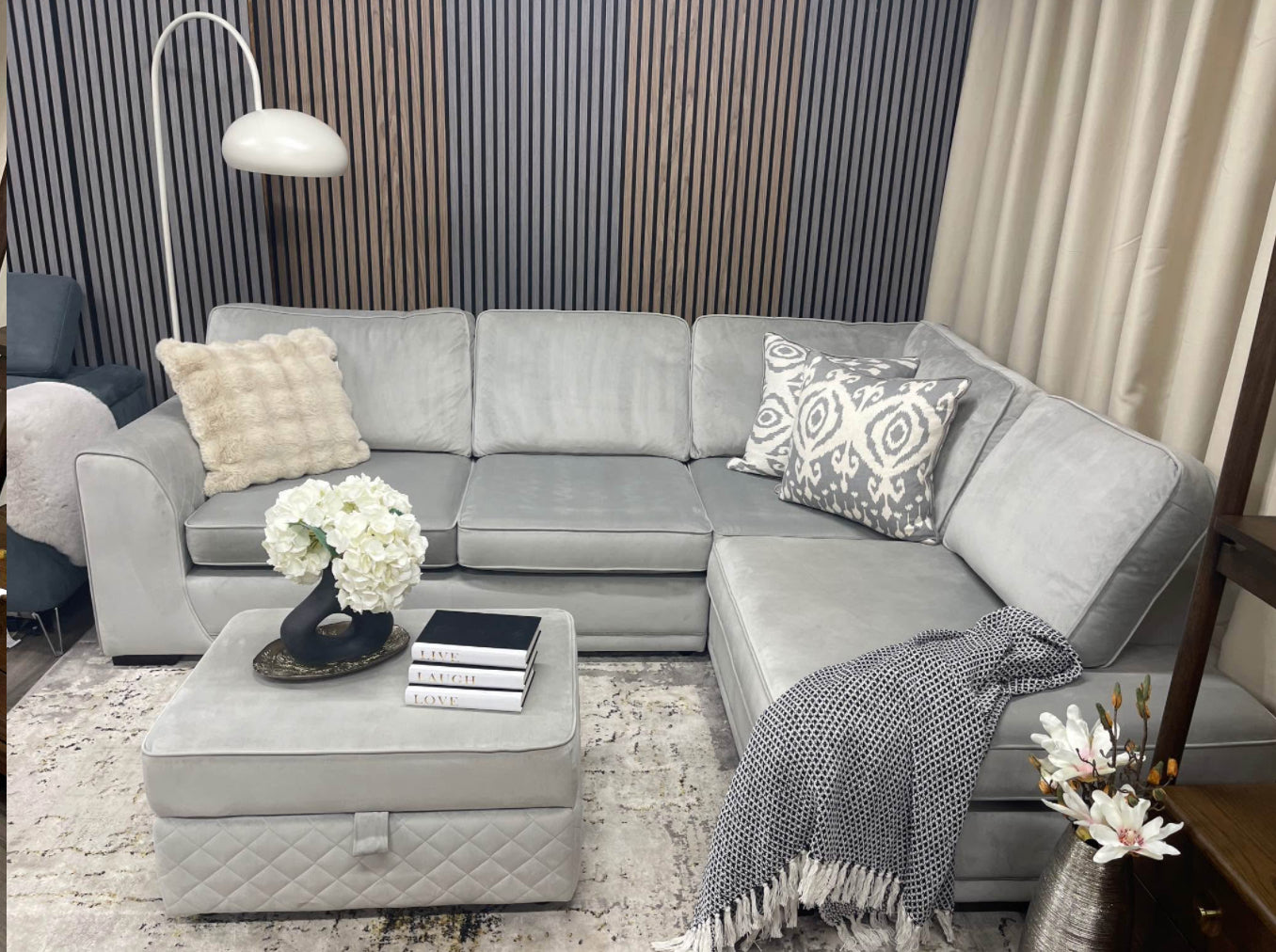 Dfs Corner Sofa And Footstool