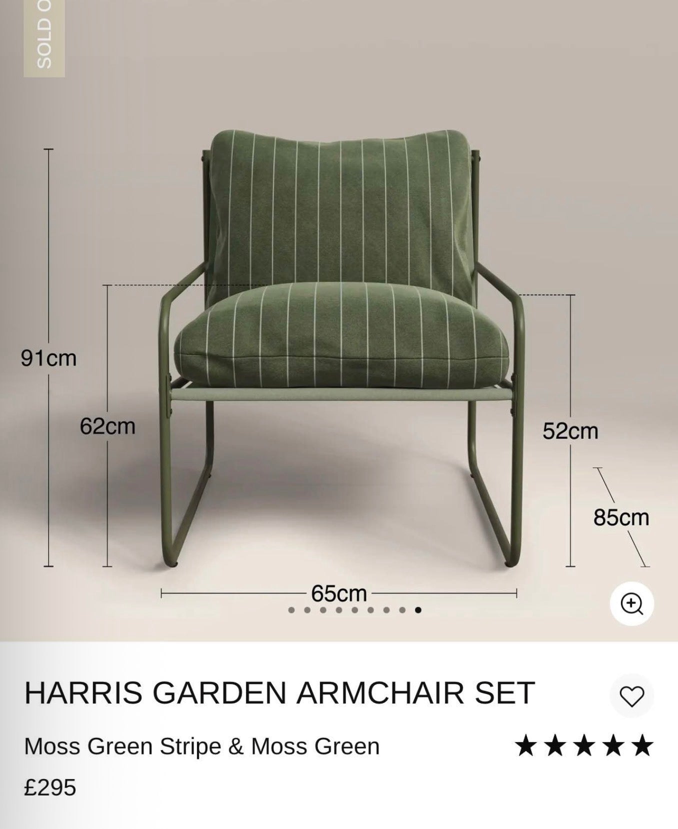 Red Garden Bistro Set