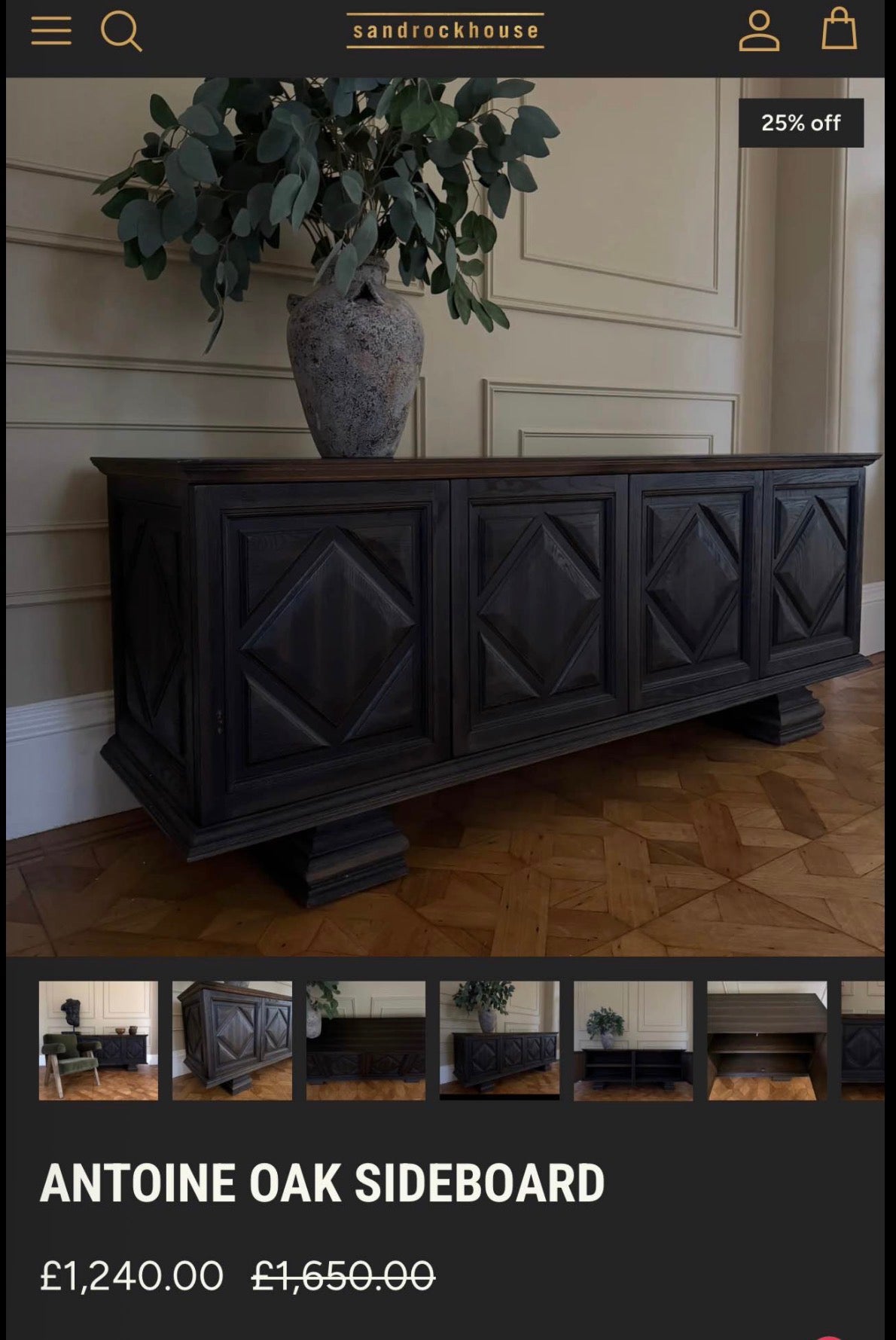 Dark Walnut Large Sideboard
