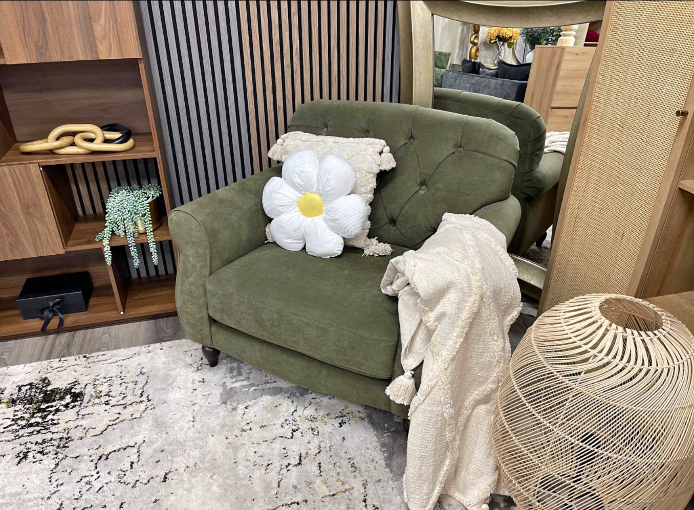 Dusk Olive Green Armchair