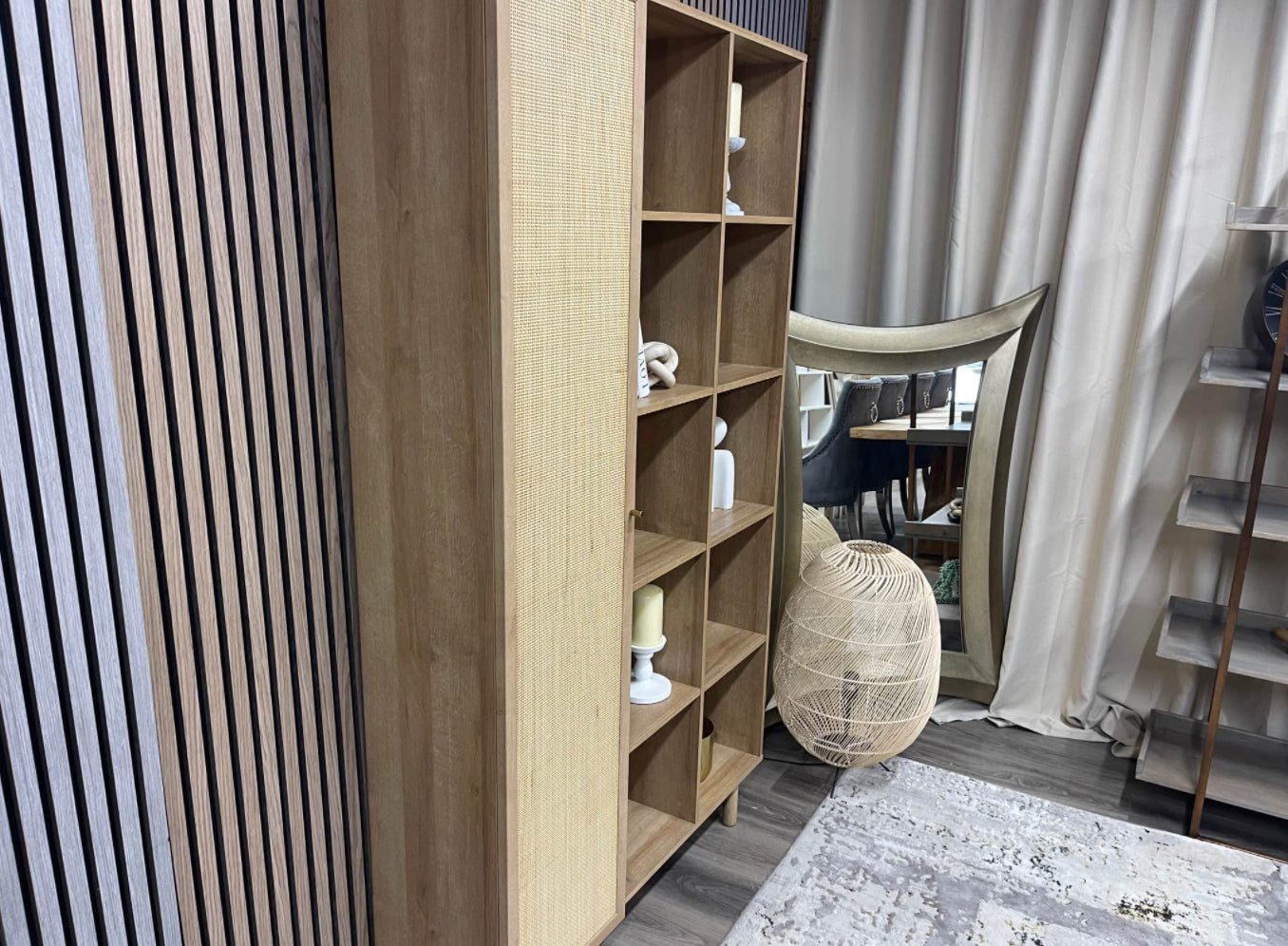 Made.Com Rattan Shelving Unit/Bookcase