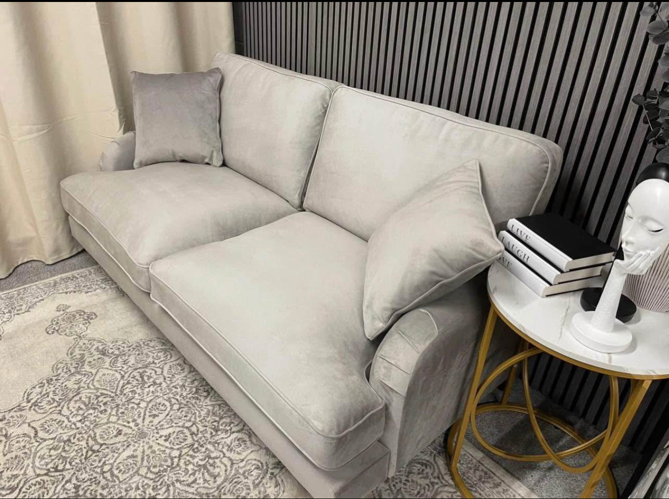 Grey Velvet Sofa