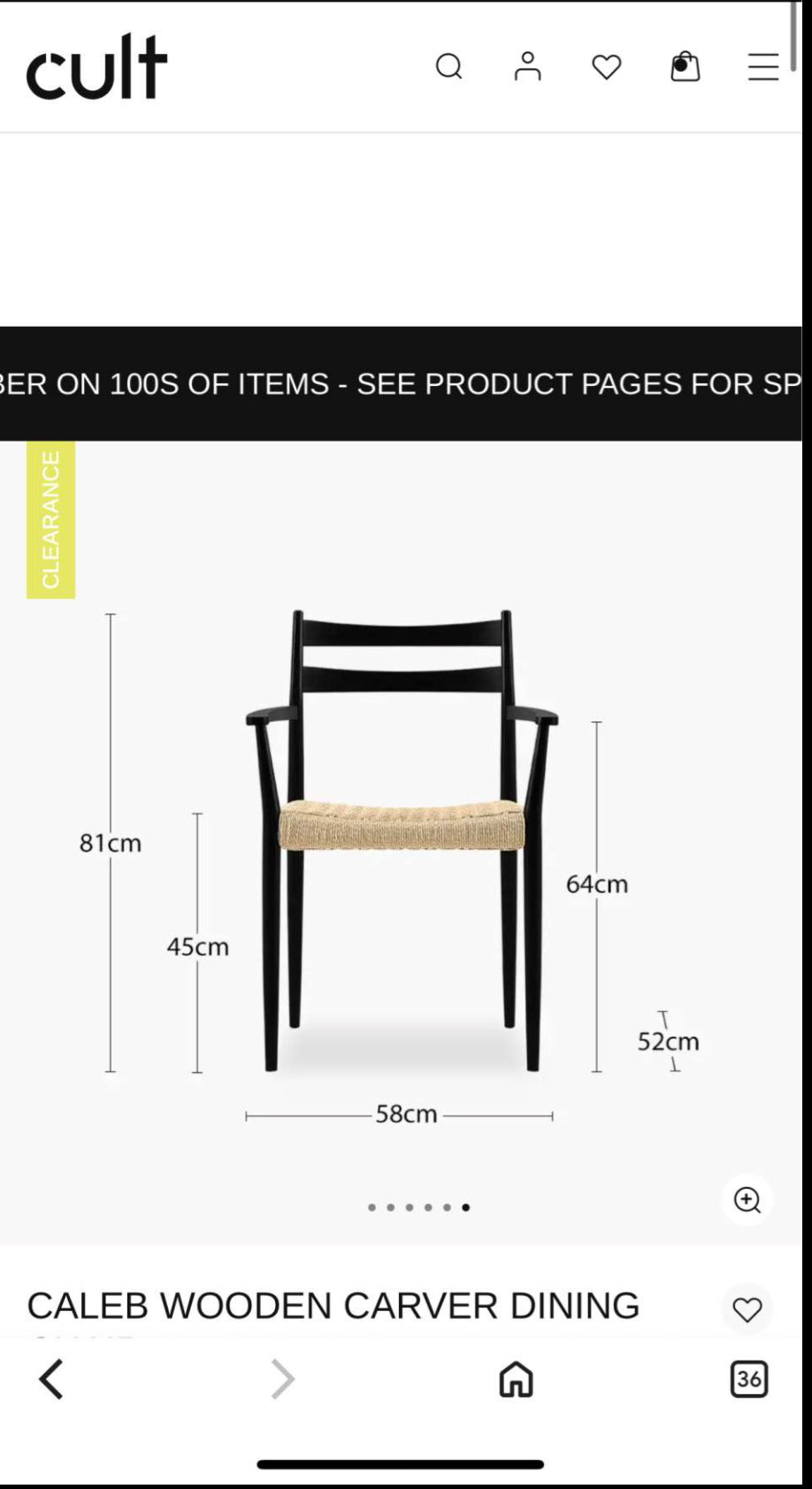 Cult Furniture Carver Dining Chairs x6