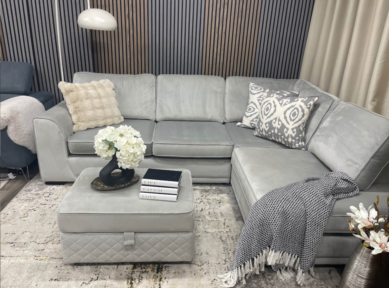 Dfs Corner Sofa And Footstool