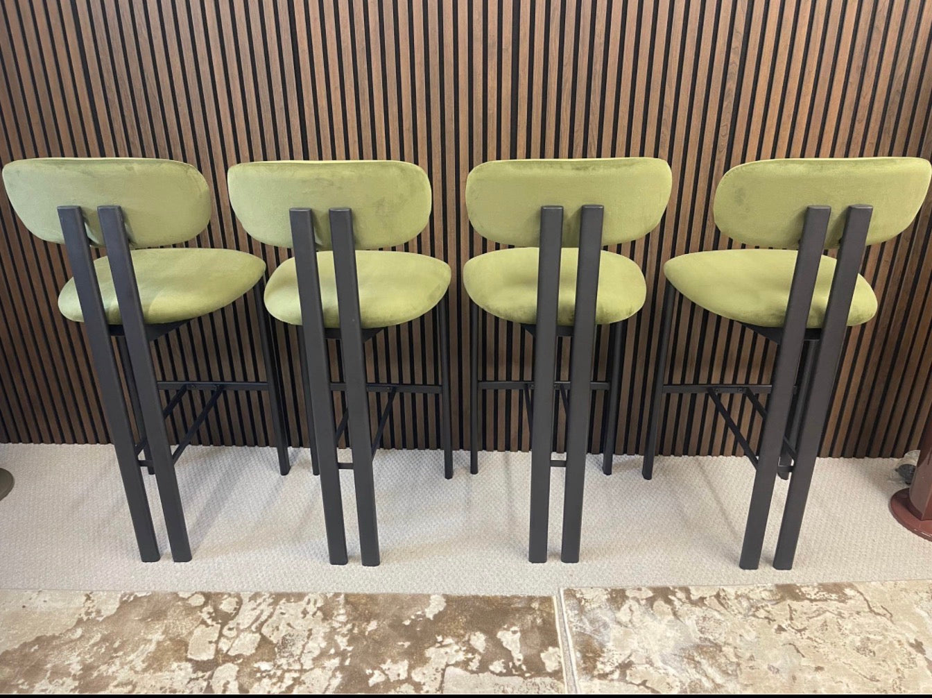 Moss Green Arbor Barstools x4