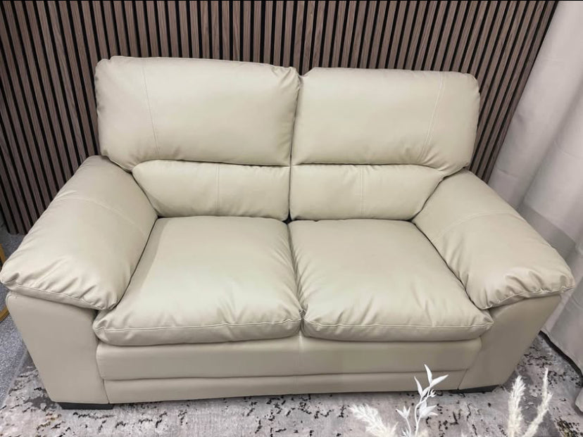 Beige Leather Sofa