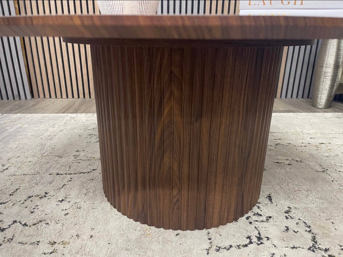Round Walnut Coffee Table