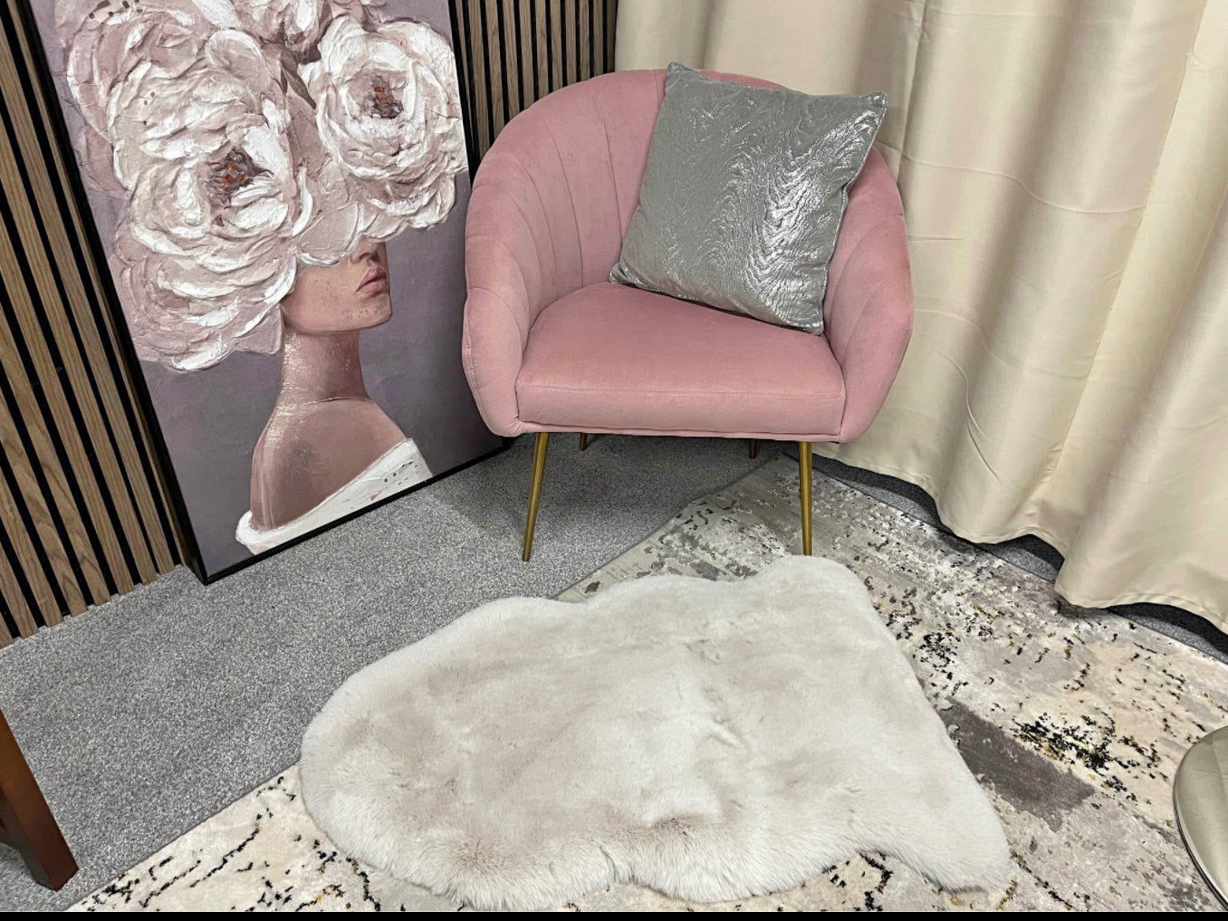 Pink Blush Accent Chair