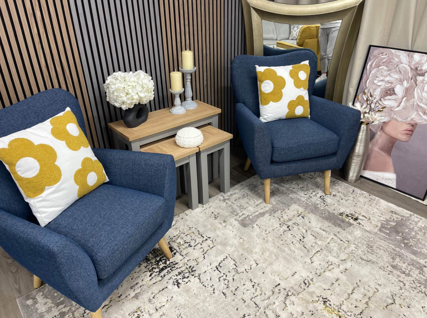 Set Of 2 Next Wilsons Highback Armchairs