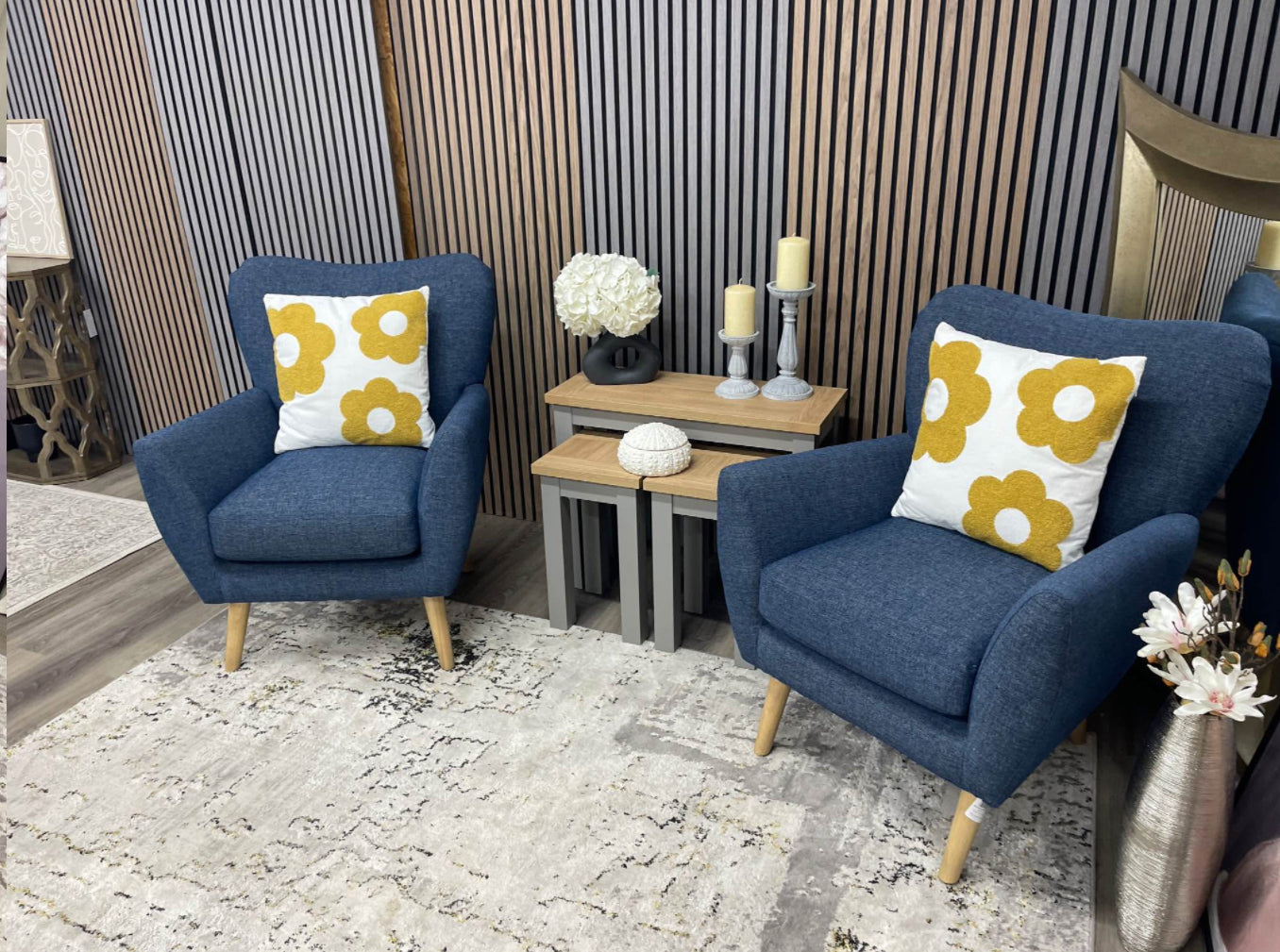 Set Of 2 Next Wilsons Highback Armchairs