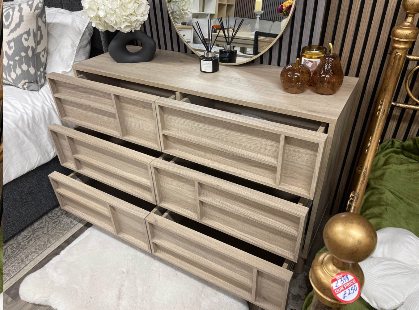 Next Light Oak Chest Of 6 Drawers