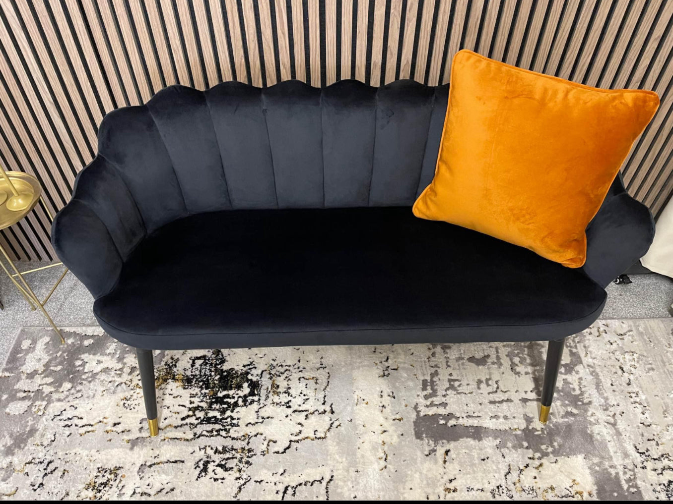 Black Velvet Cocktail Sofa