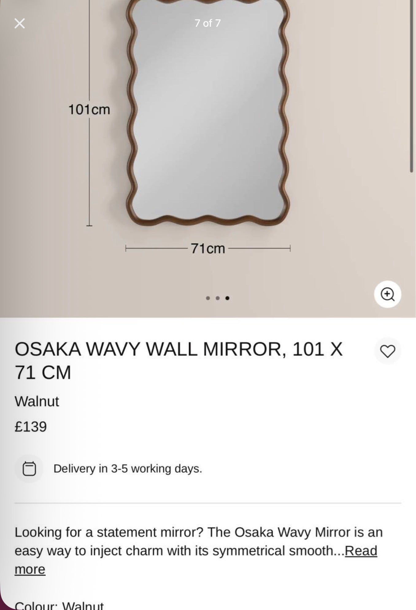 Wavy Wall Mirror