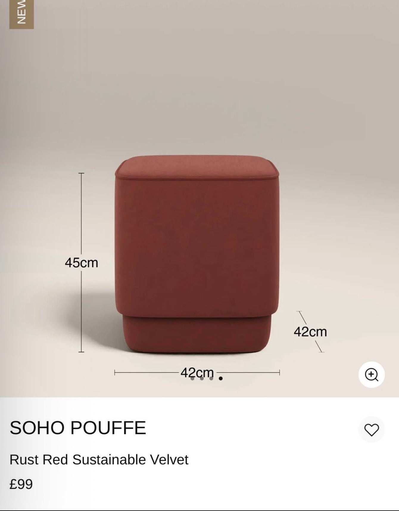 Set Of Swivel Velvet Armchair and Velvet Pouffe