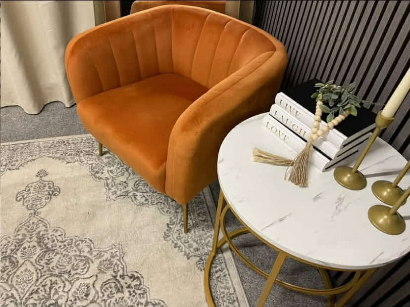 Orange Accent Sofa