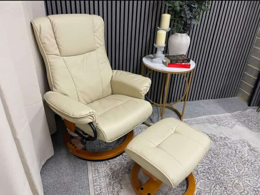 Swivel Armchair And Stool