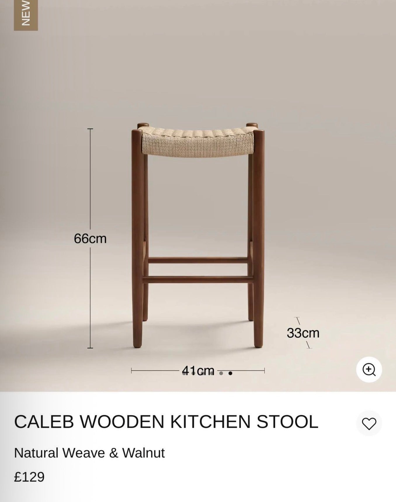 Wooden Kitchen Stools x3