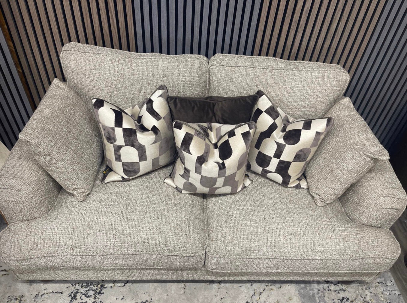 Speckled Stone Latte 2 Seater Sofa