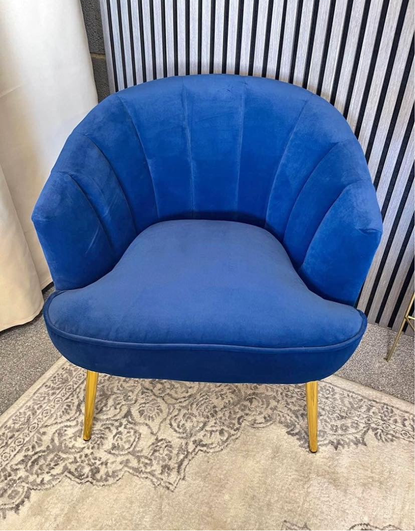 Royal blue accent chair