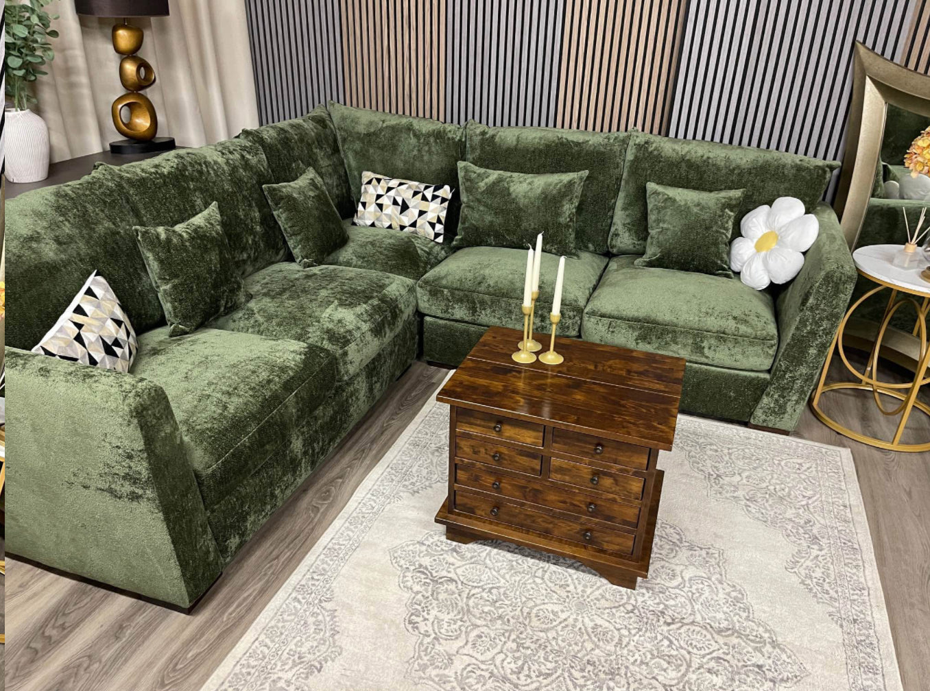 Green Corner Sofa