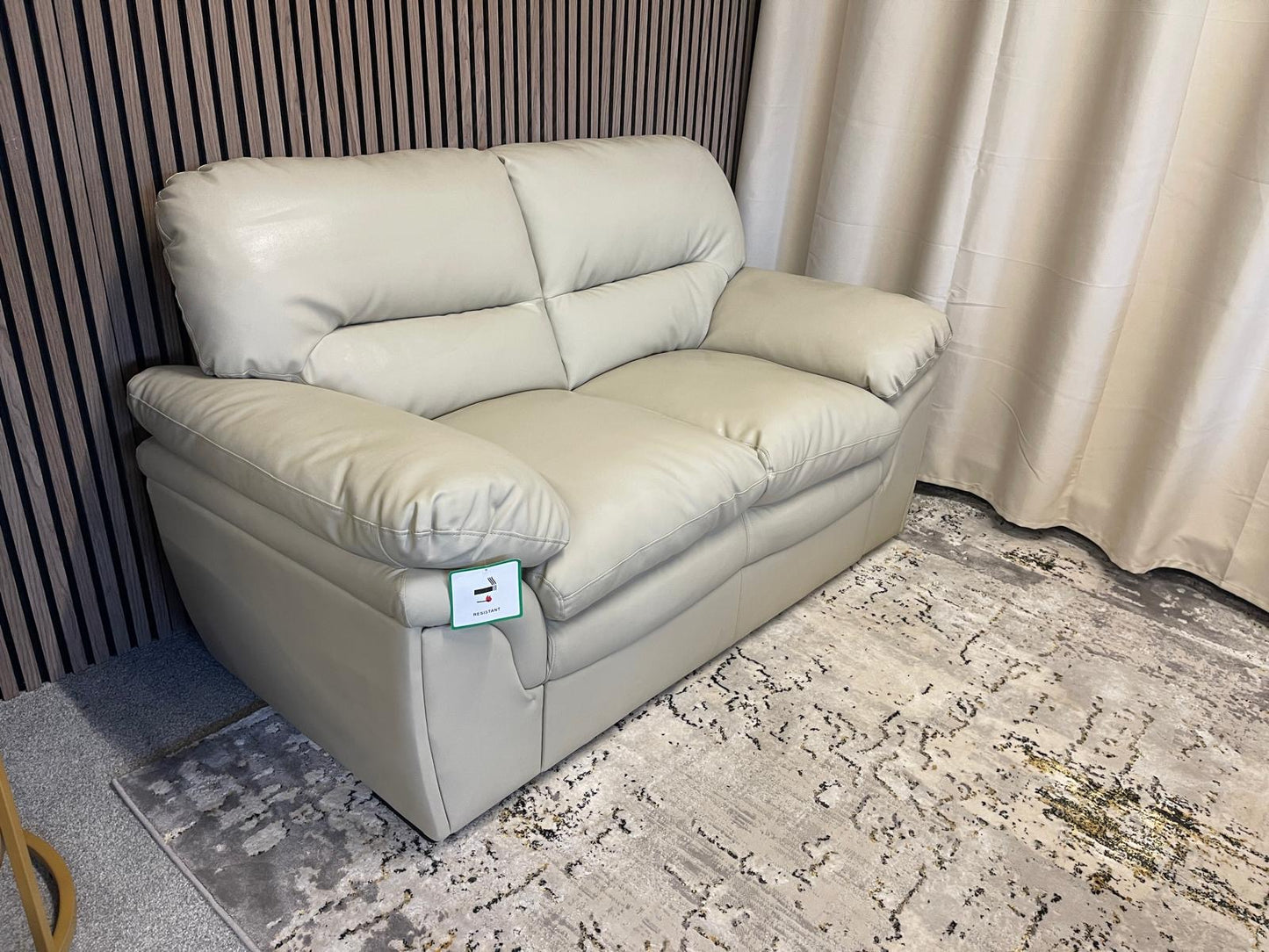Beige Leather Sofa