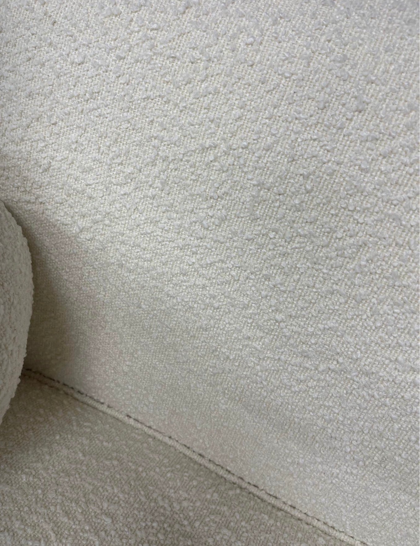 White Boucle 3 Seater Sofa