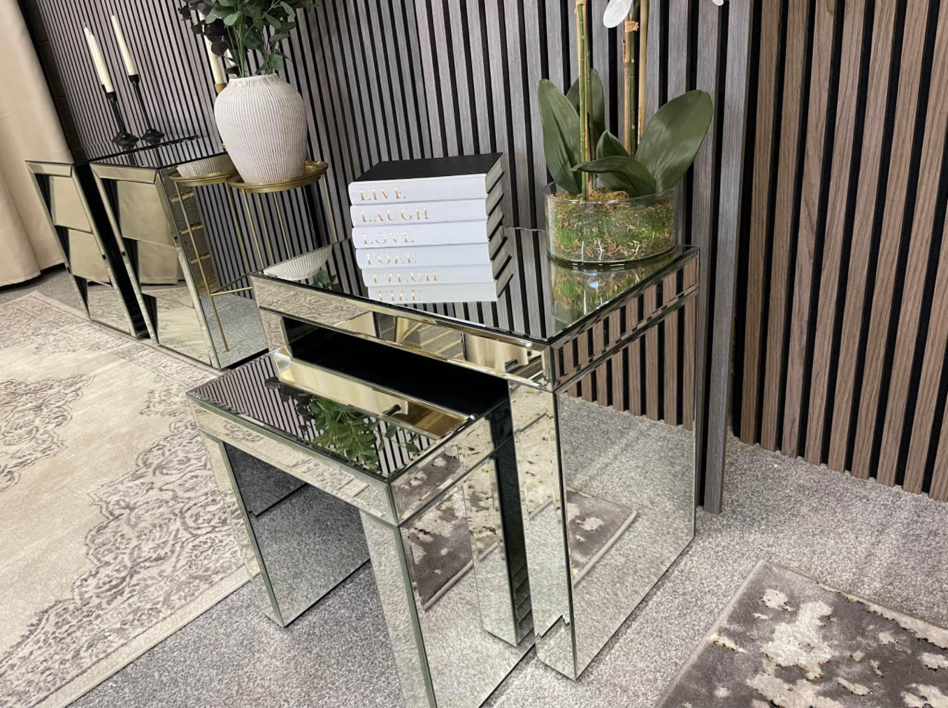 Mirrored Side Tables