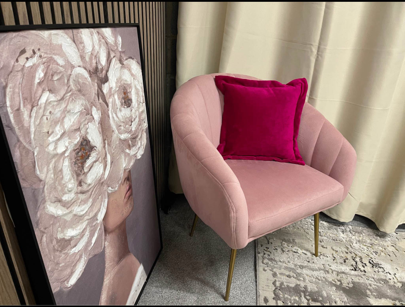 Pink Blush Accent Chair