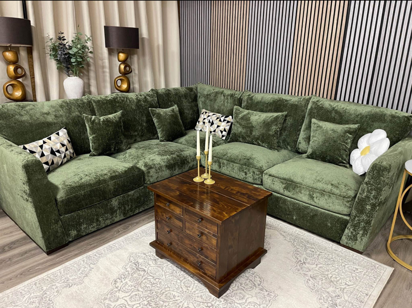 Green Corner Sofa