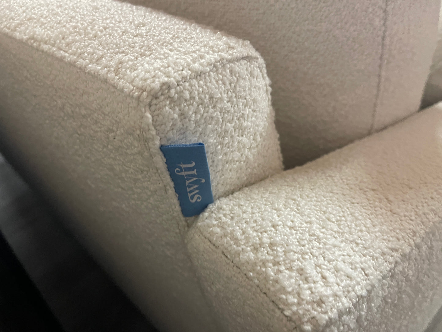 White Swyft Boucle sofa (3 seater)