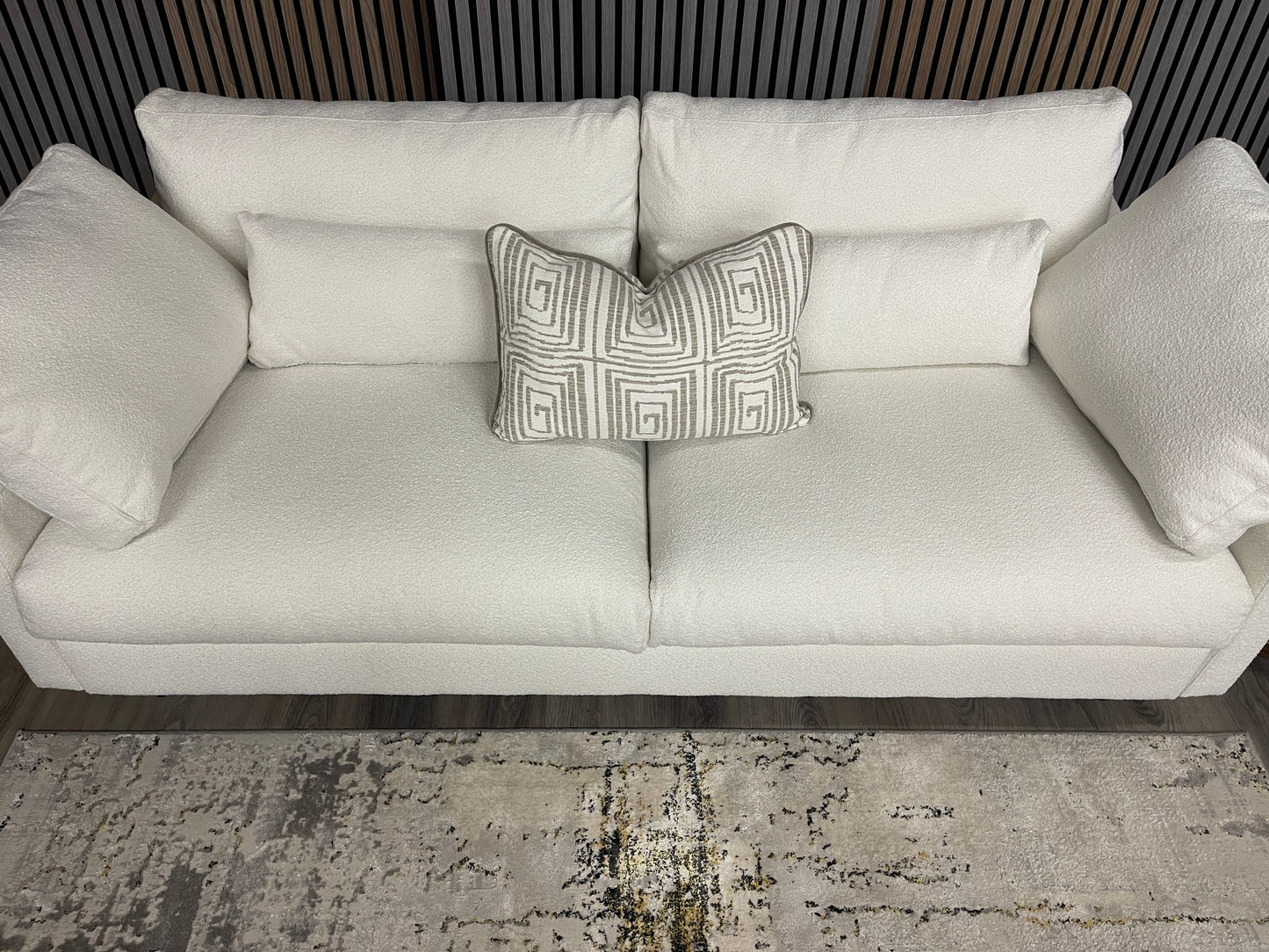 White Swyft Boucle sofa (3 seater)