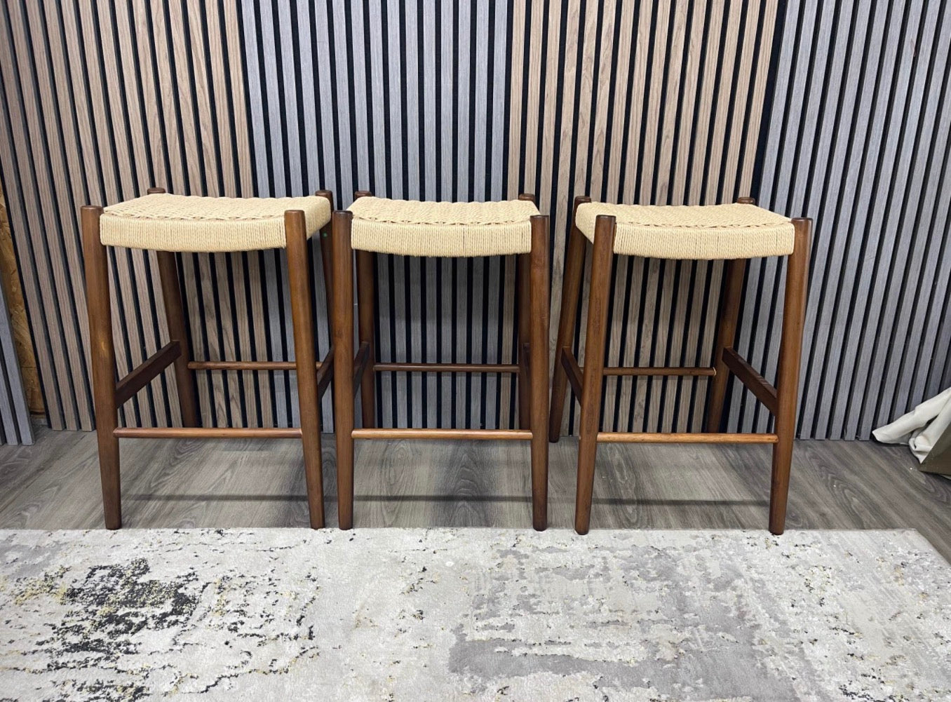 Wooden Kitchen Stools x3