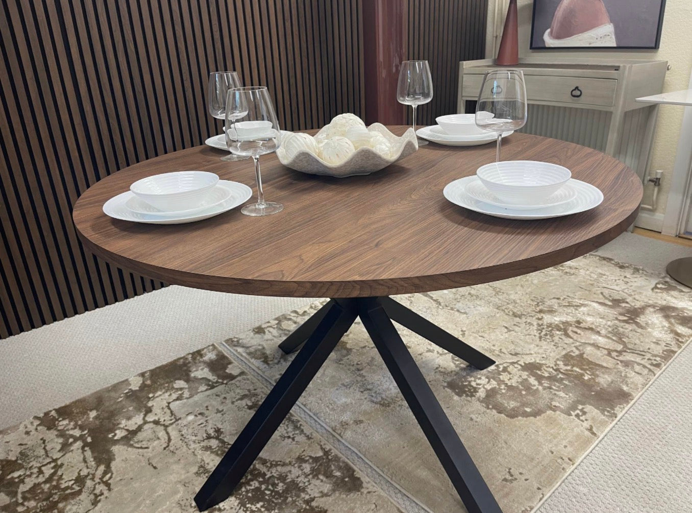 Round Wooden Dining Table