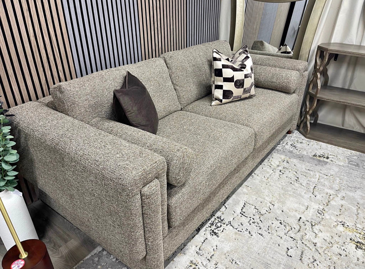 Speckled Cappuccino Boucle 3 Seater Sofa