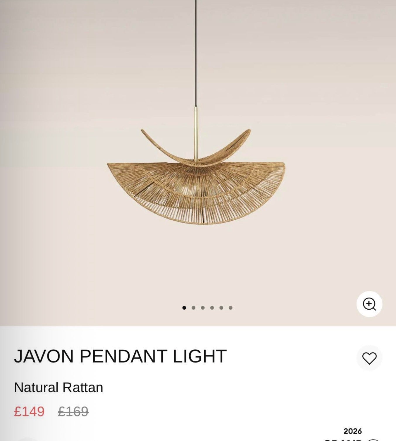 Natural Rattan Pendant Light
