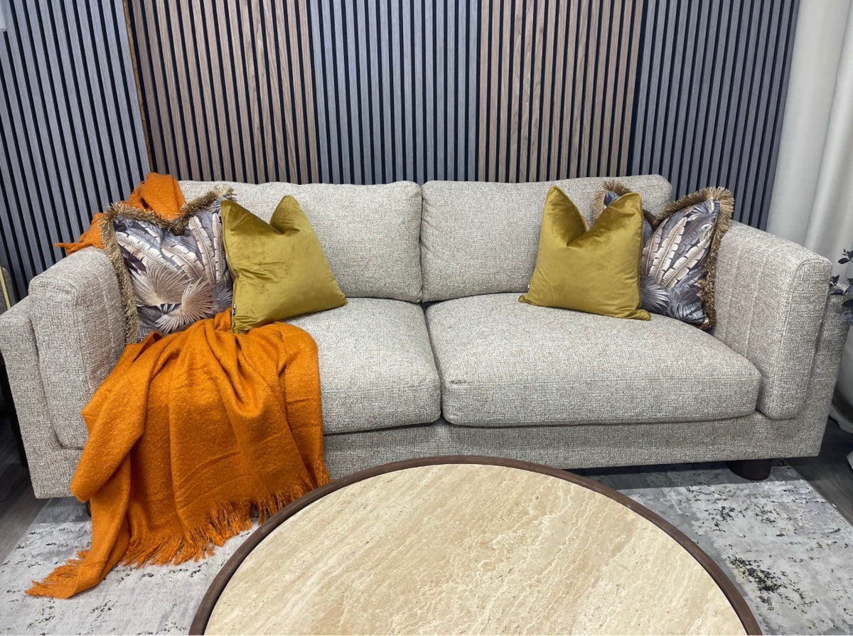 Halton Speckled Latte 3 Seater Sofa