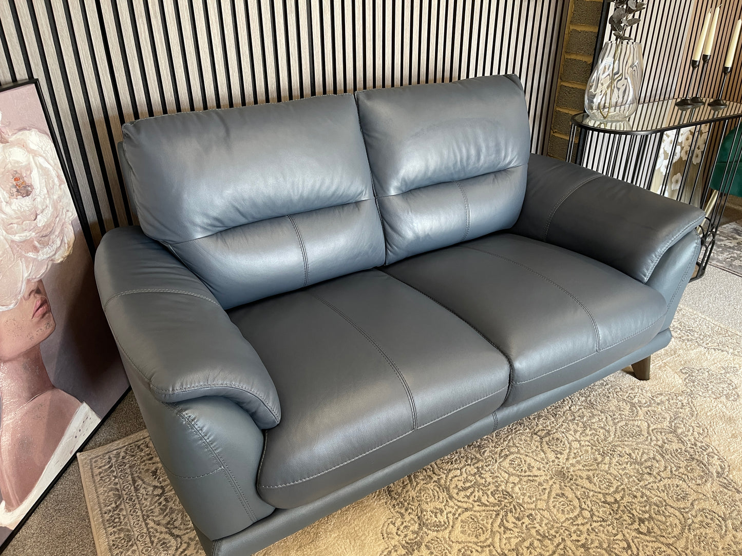 Dfs Leather 2 seater sofa