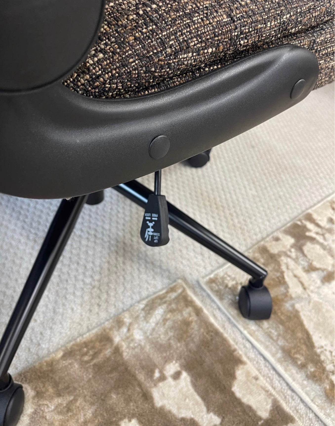Speckled Espresso Boucle Office Chair