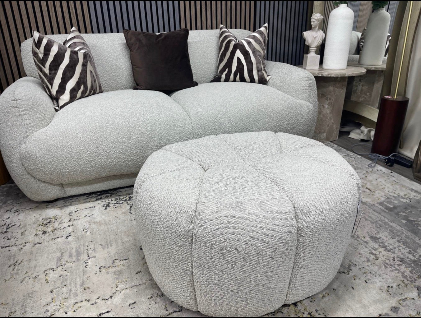 Cloud 2 Seater Sofa and Footstool