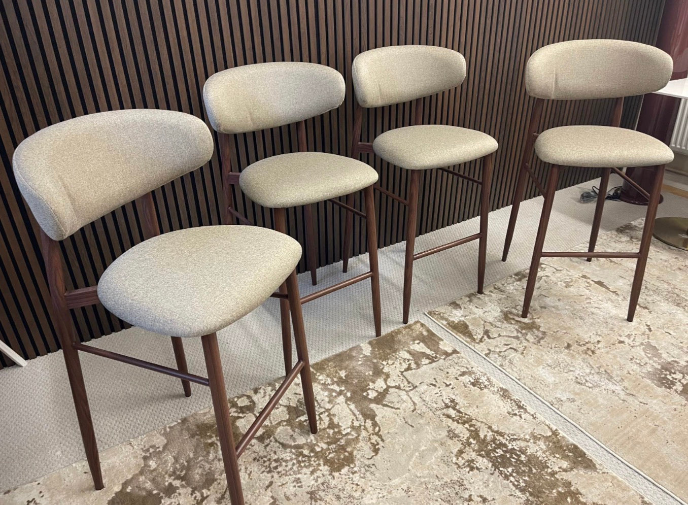 Halston Latte Barstools x4