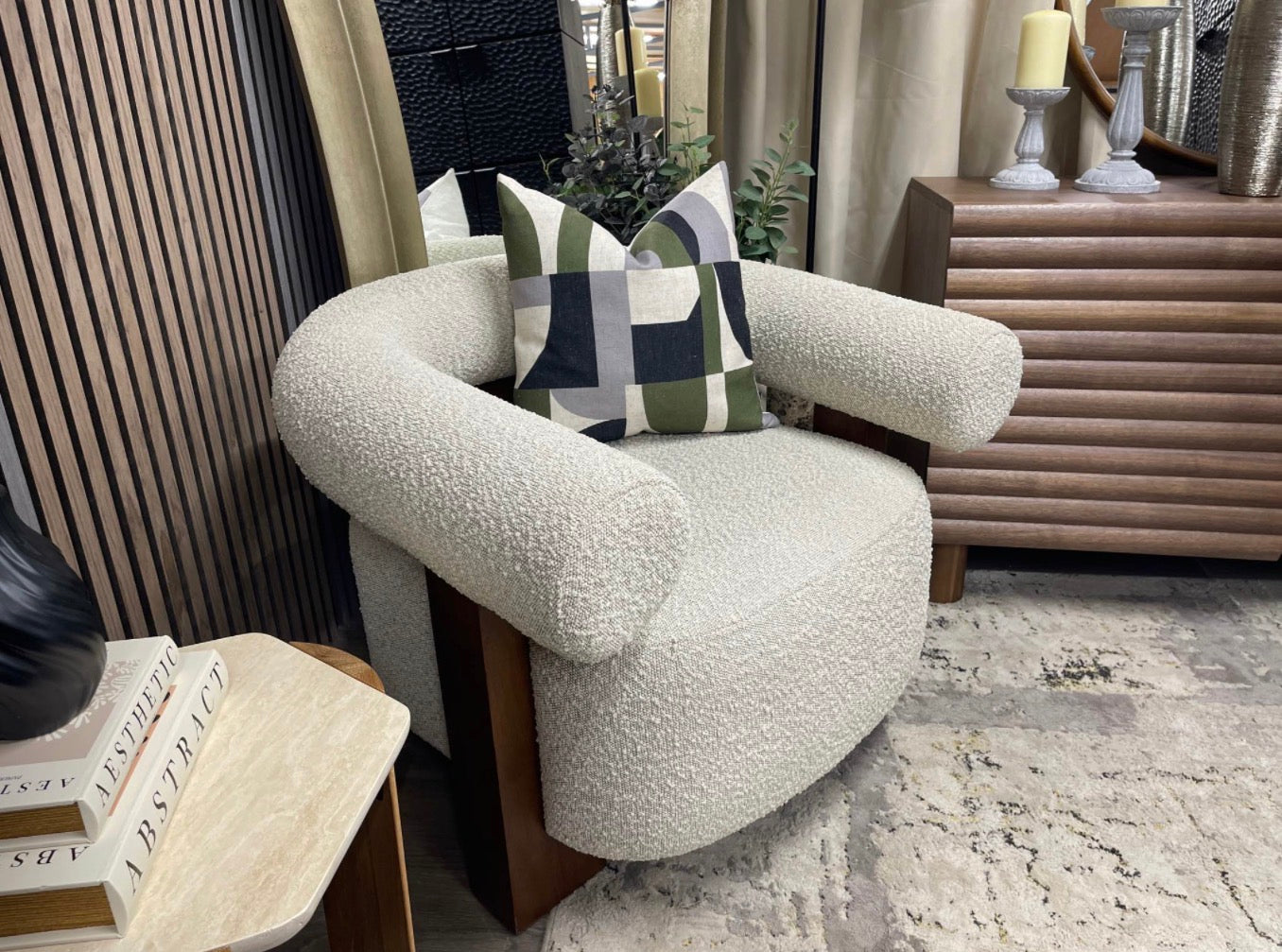 Speckled Boucle Armchair