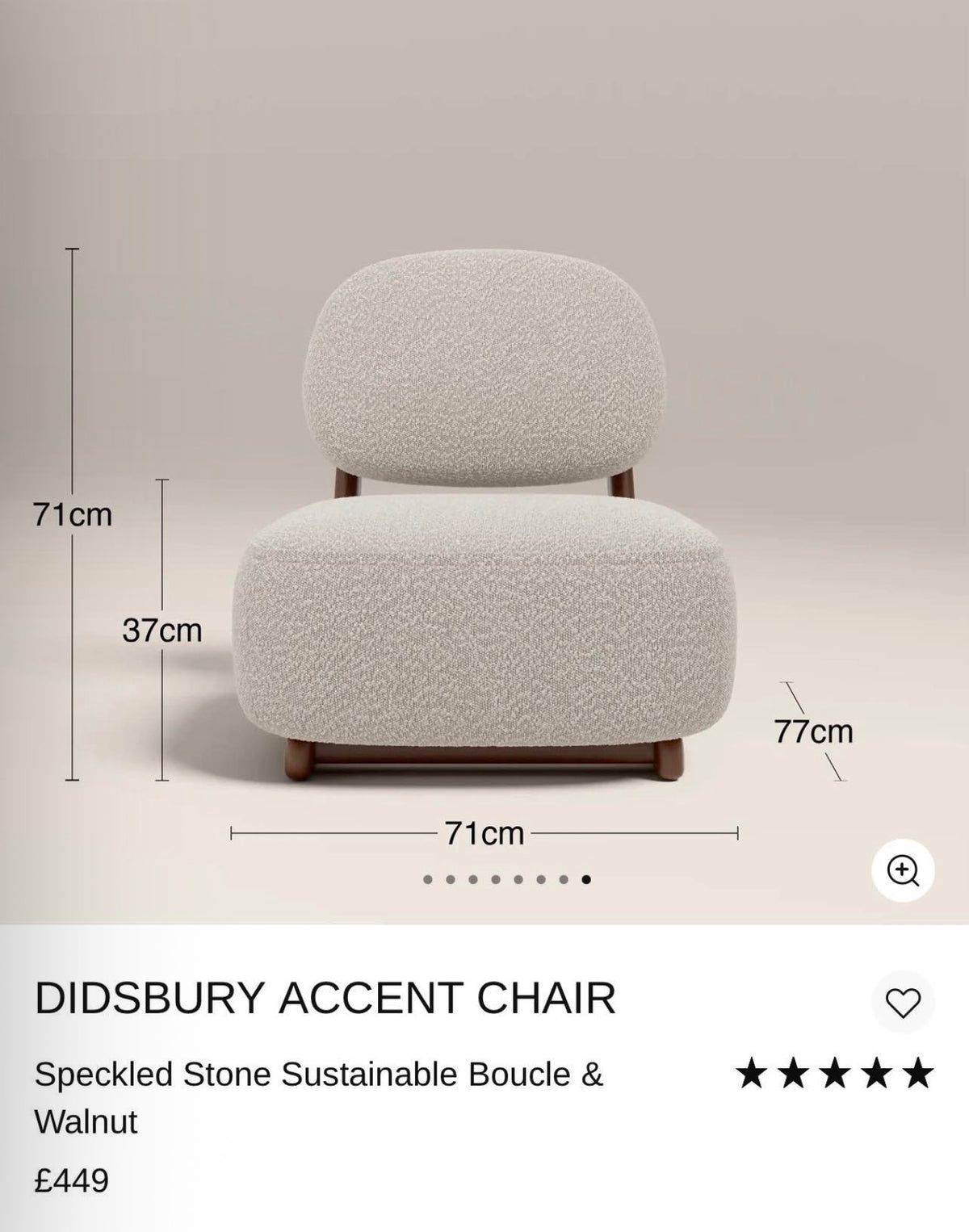 Didsbury Speckled Boucle Accent Chair